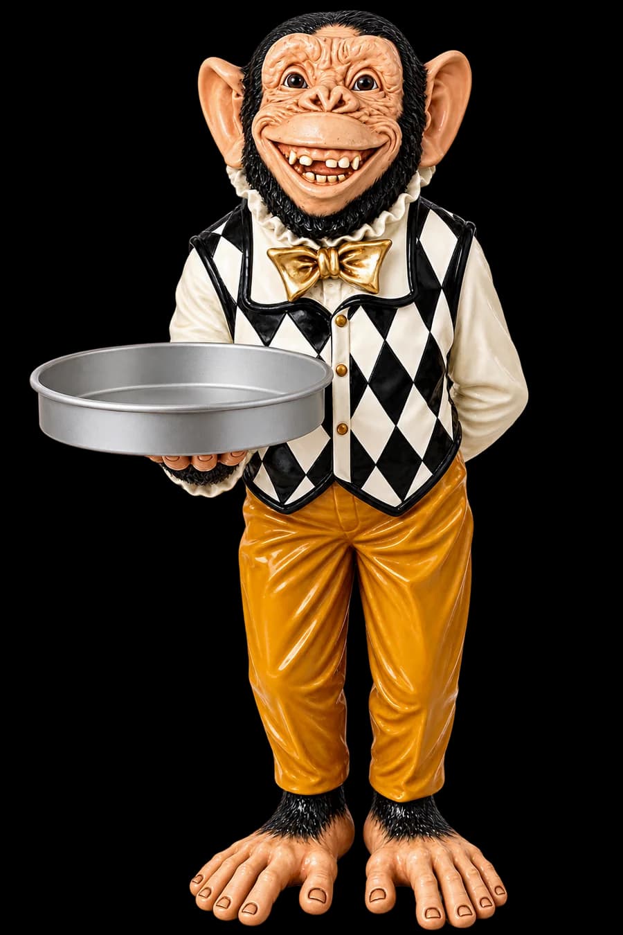 Ziggy holding the silver tray